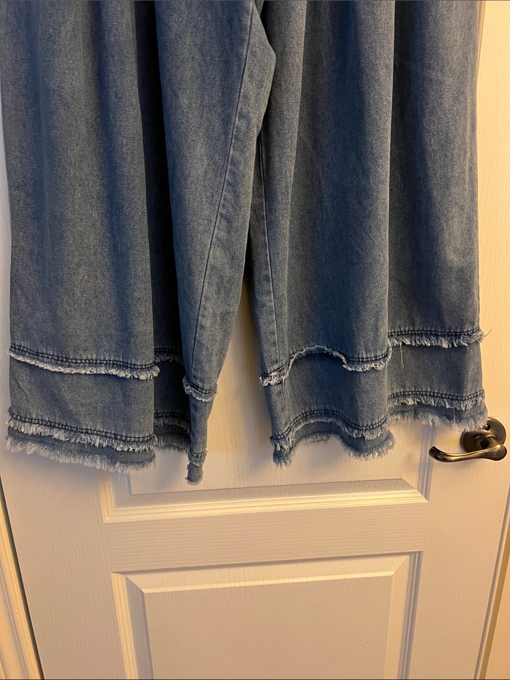JODIFL Light Blue Wide Leg Denim Culottes - Picture 5 of 9